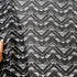 Black and White Chevron Zig Zag Print Polyester Chiffon Fabric 1.5 yard